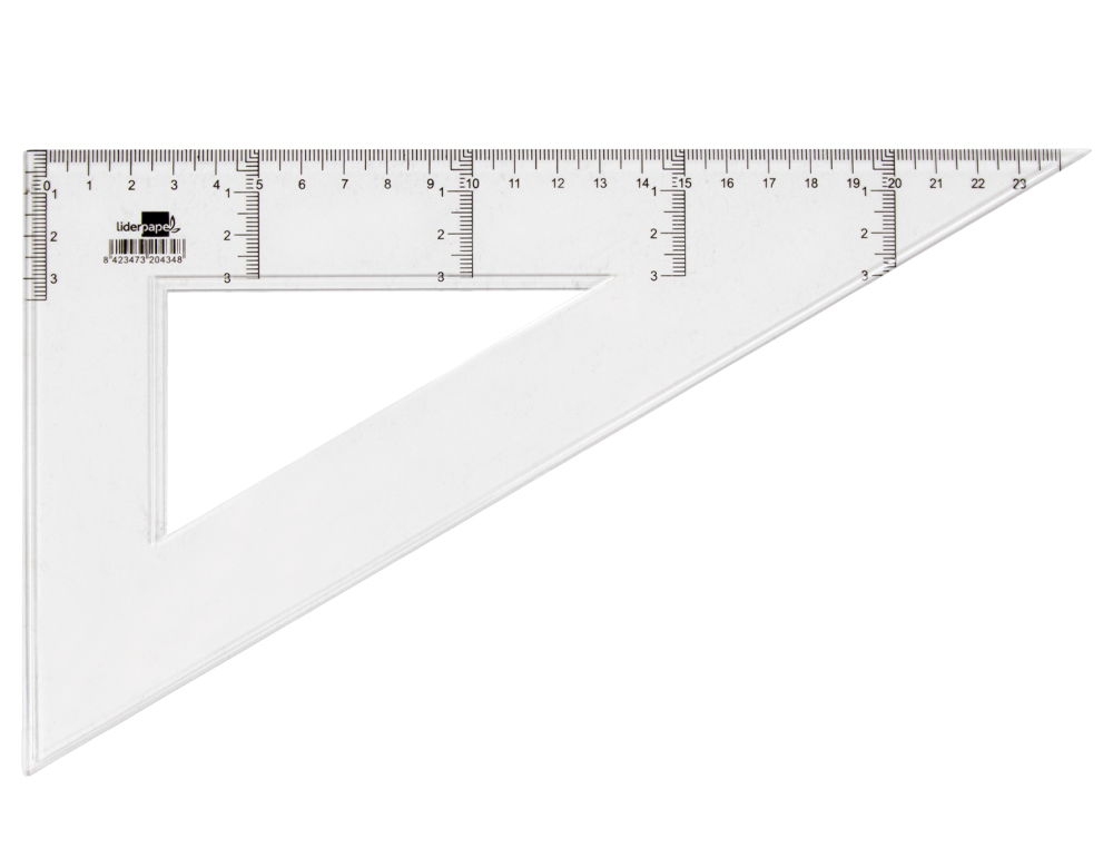Esquadro liderpapel triangulo plastico 25 cm ( Imagem 2 de 12 ) - Preview