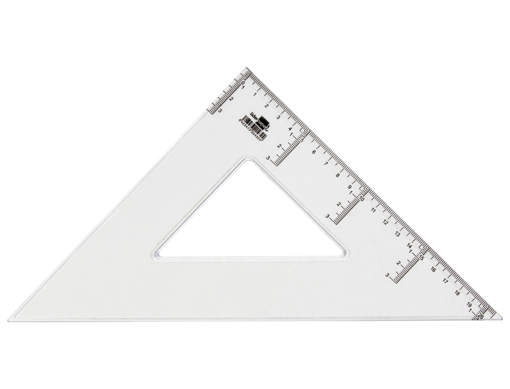 Esquadro liderpapel cristal liderpapel transparente 30 cm ( Imagem 2 de 6 ) - Preview