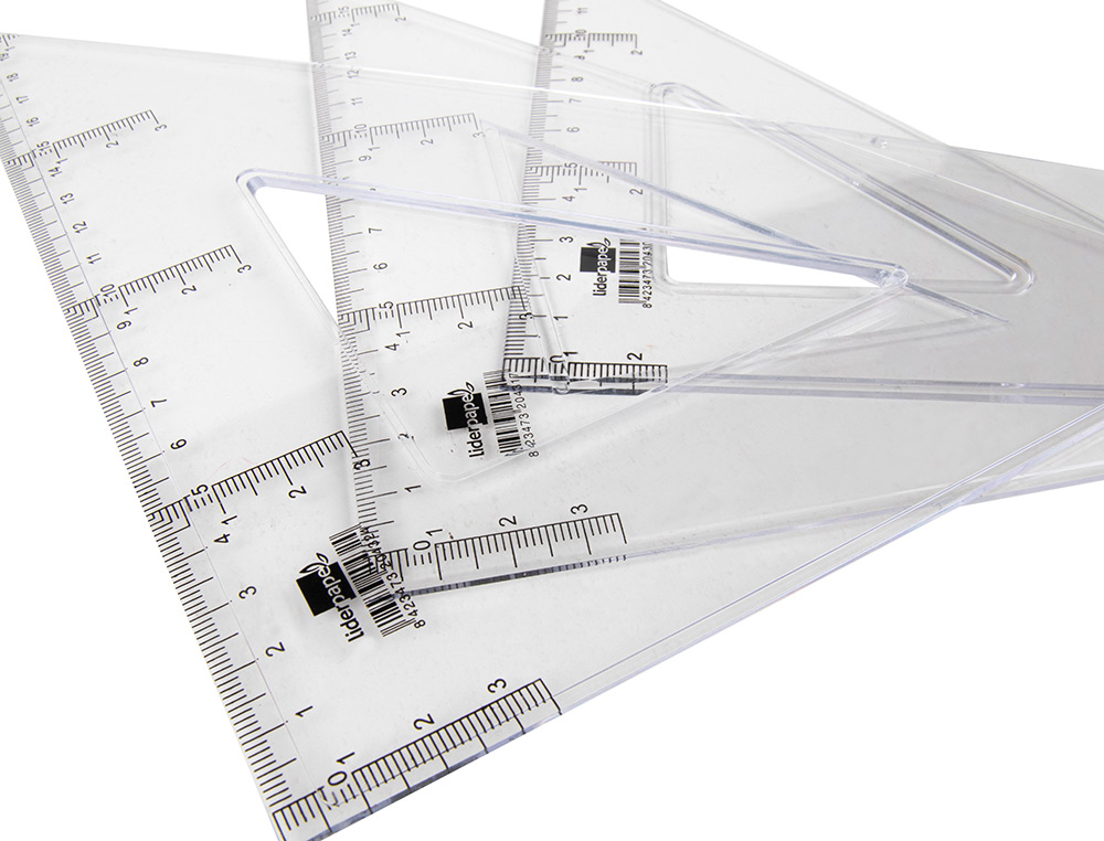 Esquadro liderpapel cristal liderpapel transparente 30 cm ( Imagem 4 de 6 ) - Preview