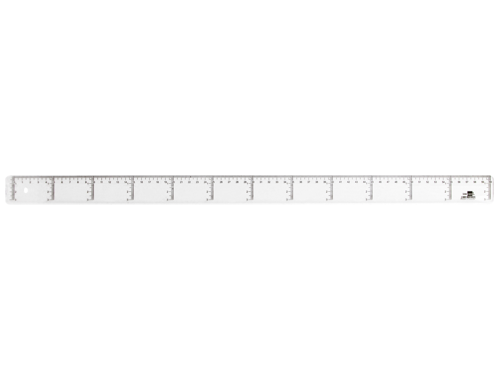 Regua plastico cristal liderpapel transparente 60 cm ( Imagem 2 de 11 ) - Preview