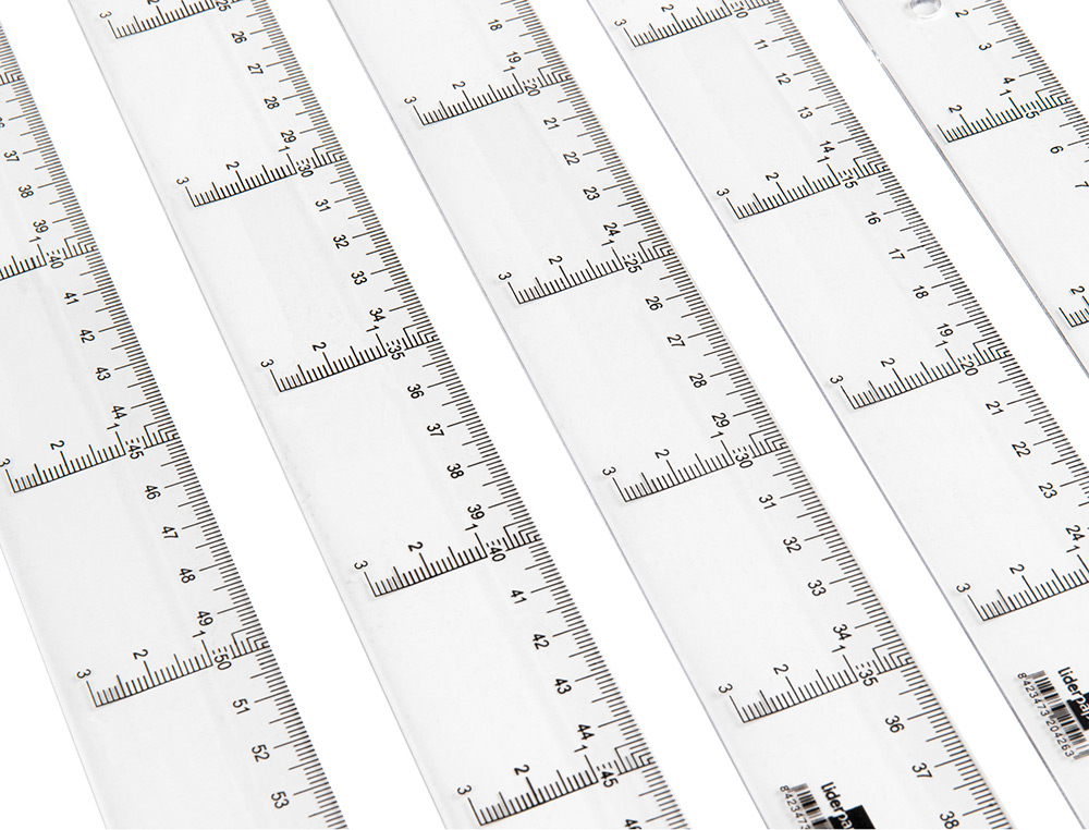 Regua plastico cristal liderpapel transparente 40 cm ( Imagem 4 de 6 ) - Preview