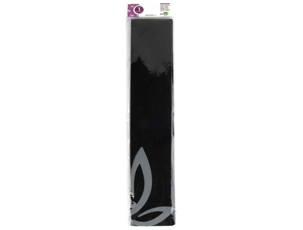 Papel crepe em celofane liderpapel 50 cm x 2,5 m preto classico ( Imagem 2 de 5 ) - Preview