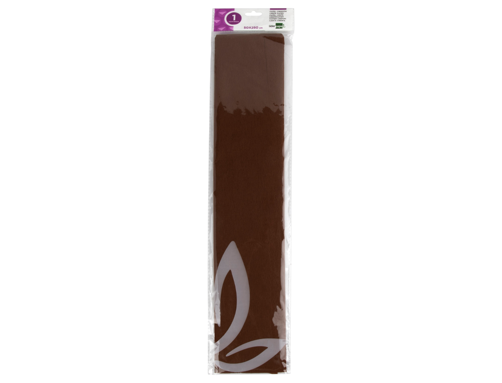 Papel crepe em celofane liderpapel 50 cm x 2,5 m castanho classico ( Imagem 2 de 5 ) - Preview