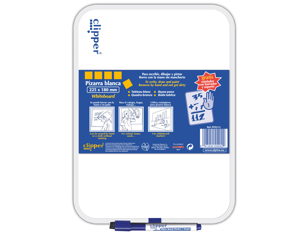 Quadro branco clipper 18x26cmcom marcador ( Imagem 2 de 2 ) - Preview
