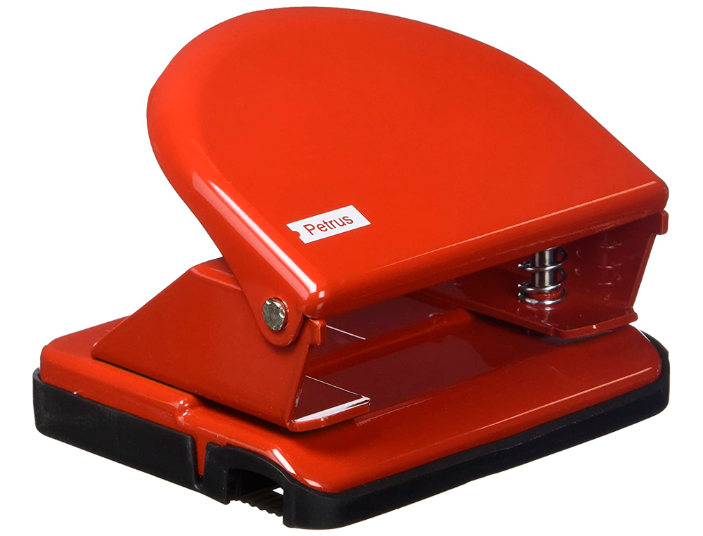 Furador petrus 52 metalico capacidade 20 folhas vermelho ( Imagem 2 de 4 ) - Preview