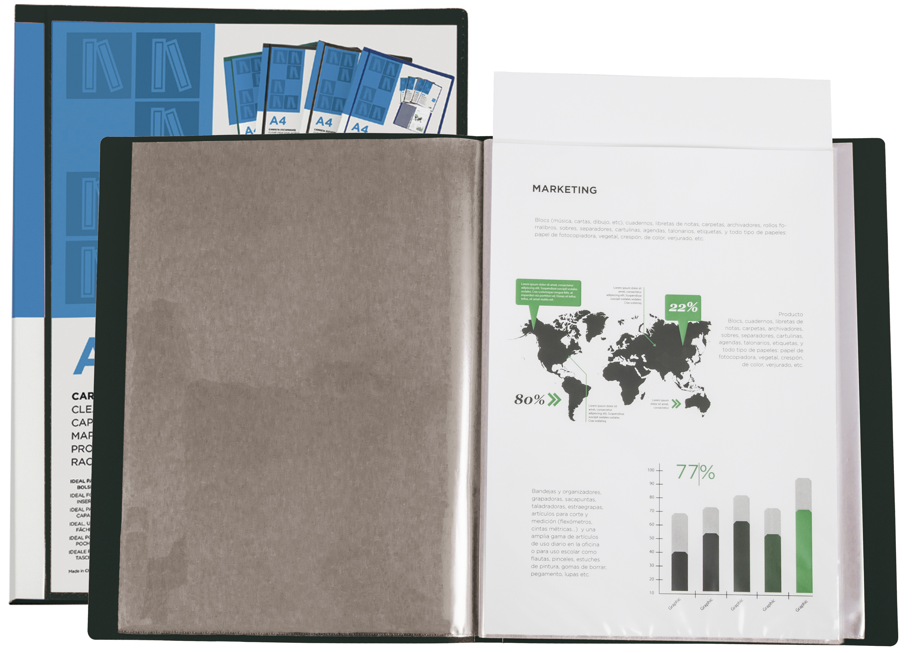 Liderpapel Catalog Cover - 40 Bags - Din A4 Black ( Imagem 4 de 10 ) - Preview