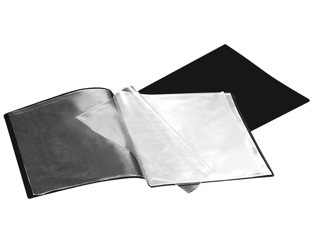 Capa catalogo liderpapel 40 bolsas polipropileno din a4 preto opaco ( Imagem 4 de 12 ) - Preview