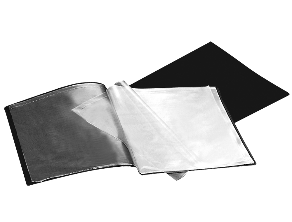 Capa catalogo liderpapel 10 bolsas polipropileno din a4 preto opaco ( Imagem 4 de 12 ) - Preview