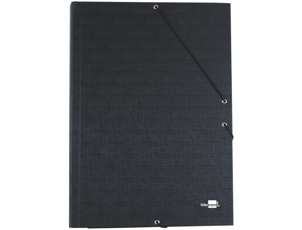 Pasta de elasticos liderpapel, paper coat, folio, preto ( Imagem 2 de 2 ) - Preview