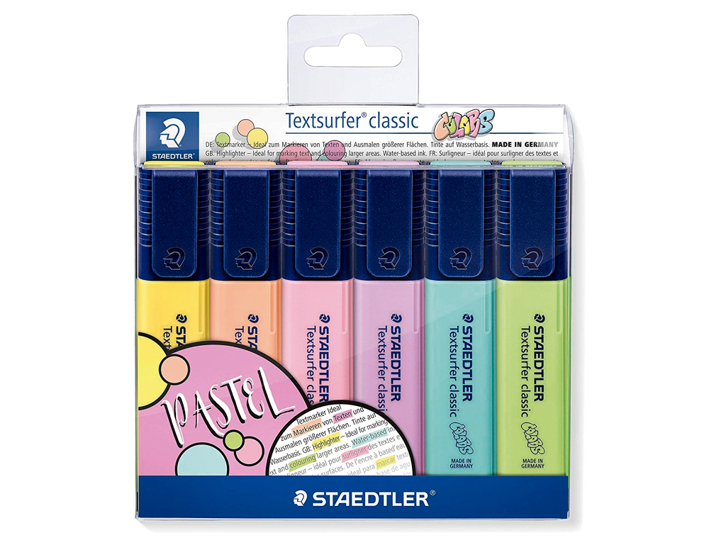  Marcador Staedtler - Fluorescente Textsurfer Classic Pastel - 6 Unidades ( Imagem 2 de 8 ) - Preview