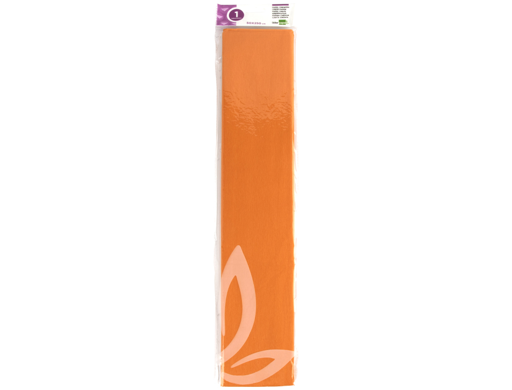 Papel crepe em celofane liderpapel 50 cm x 2,5 m laranja classico ( Imagem 2 de 5 ) - Preview