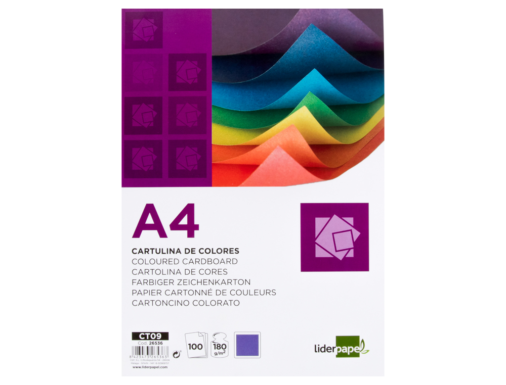 Cartolina liderpapel 180 gr 100 folhas din a4 lilas ( Imagem 4 de 20 ) - Preview