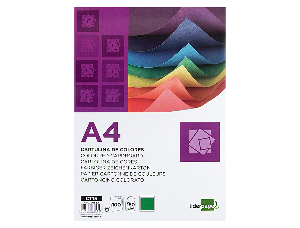 Cartolina liderpapel 180 gr 100 folhas din a4 verde escuro ( Imagem 4 de 20 ) - Preview