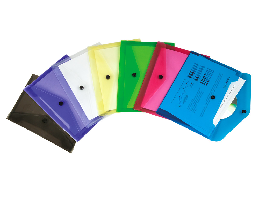 Bolsa porta documentos liderpapel com mola din a5 azul ( Imagem 4 de 5 ) - Preview