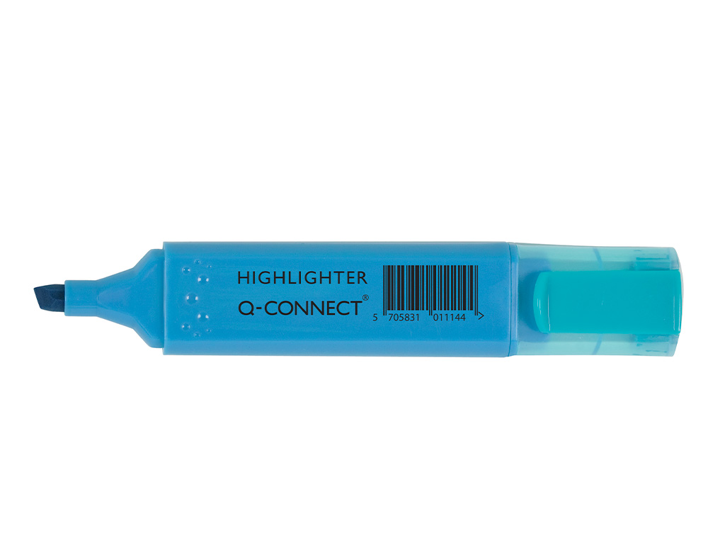 Marcador fluorescente q-connect de ponta biselada azul ( Imagem 4 de 10 ) - Preview