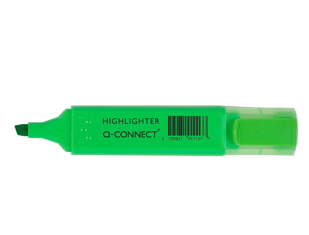 Marcador fluorescente q-connect de ponta biselada verde ( Imagem 4 de 10 ) - Preview
