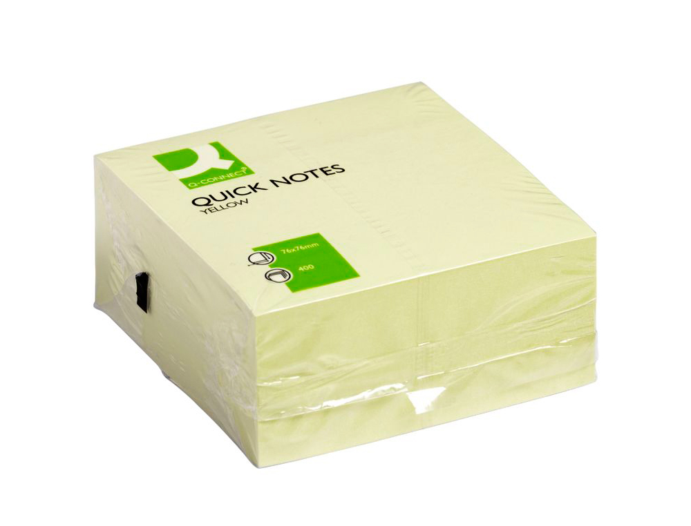 Bloco de notas adesivas q-connect amarelo 75 x 75 mm ( Imagem 4 de 7 ) - Preview