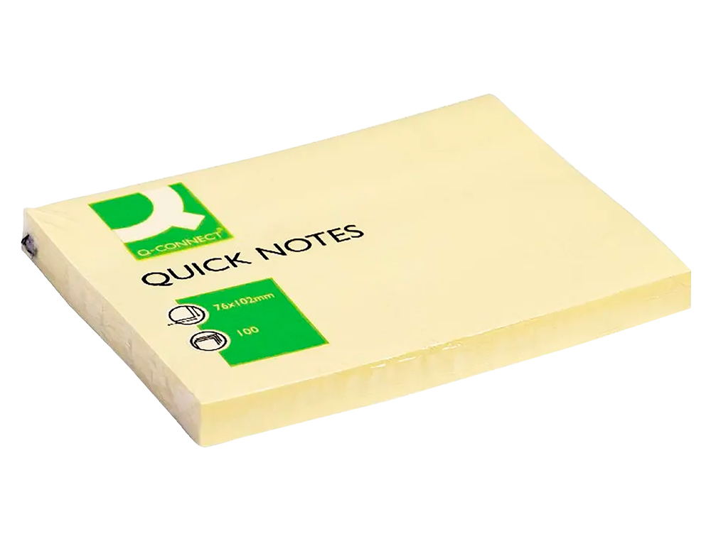 Bloco de notas adesivas q-connect amarelo 75 x 100 mm ( Imagem 3 de 6 ) - Preview