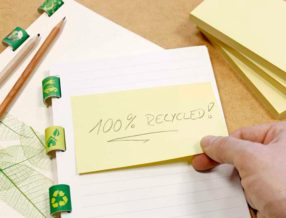 Bloco de notas adesivas q-connect amarelo 75 x 125 mm ( Imagem 5 de 5 ) - Preview