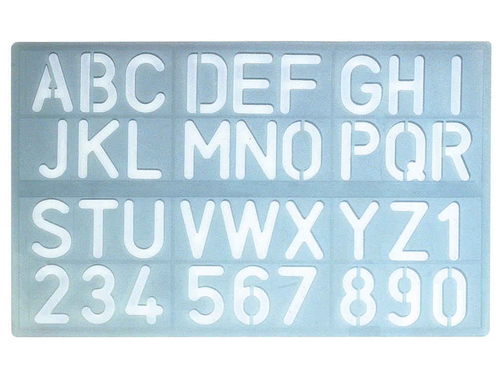 Escantilhao letras e numeros 30mm ( Imagem 2 de 2 ) - Preview