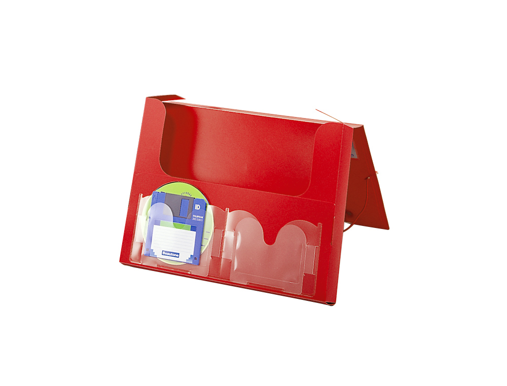 Elastic folder, paper type, rigid spine, A4 size, 2 pockets, red. ( Imagem 4 de 9 ) - Preview