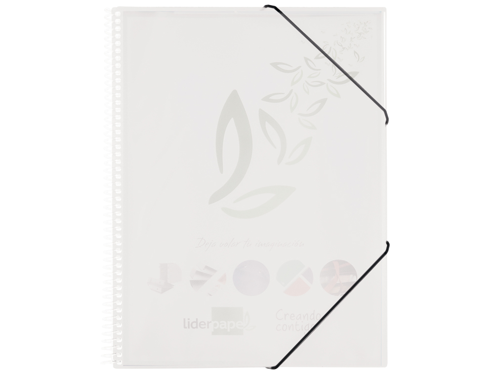 Capa catalogo liderpapel com espiral 20 bolsas polipropileno din a4 transparente ( Imagem 5 de 18 ) - Preview
