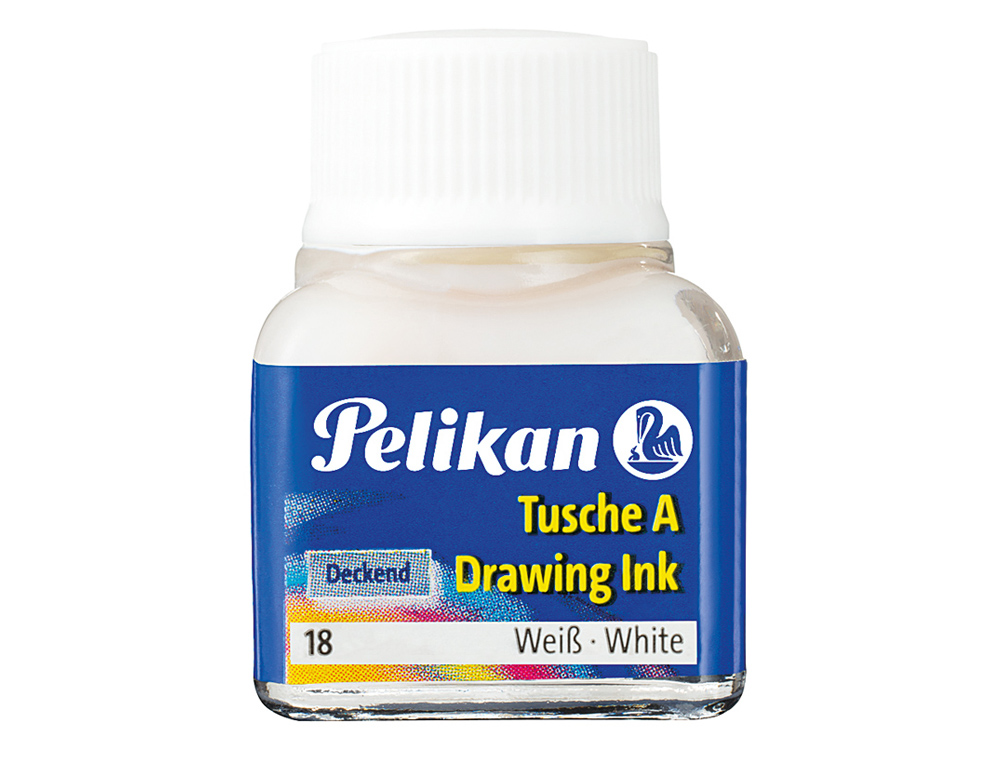 Tinta da china pelikan frasco 10 ml branca ( Imagem 2 de 6 ) - Preview