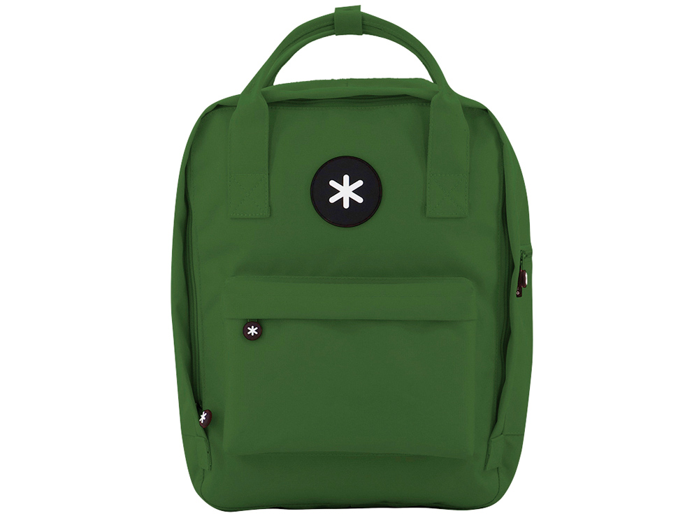 Mochila Escolar Antartik Verde Caqui com Bolso Exterior - 270x120x380 cm ( Imagem 2 de 2 ) - Preview