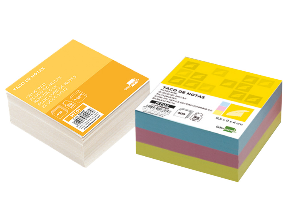 Bloco notas liderpapel papel 95x90x40 nao colado ( Imagem 4 de 8 ) - Preview