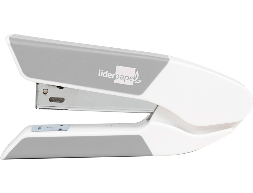 Agrafador liderpapel com oferta de saca agrafes e caixa de 1000 agrafes 22/6 24/6 capacidade 20f cor cinza ( Imagem 3 de 12 ) - Preview