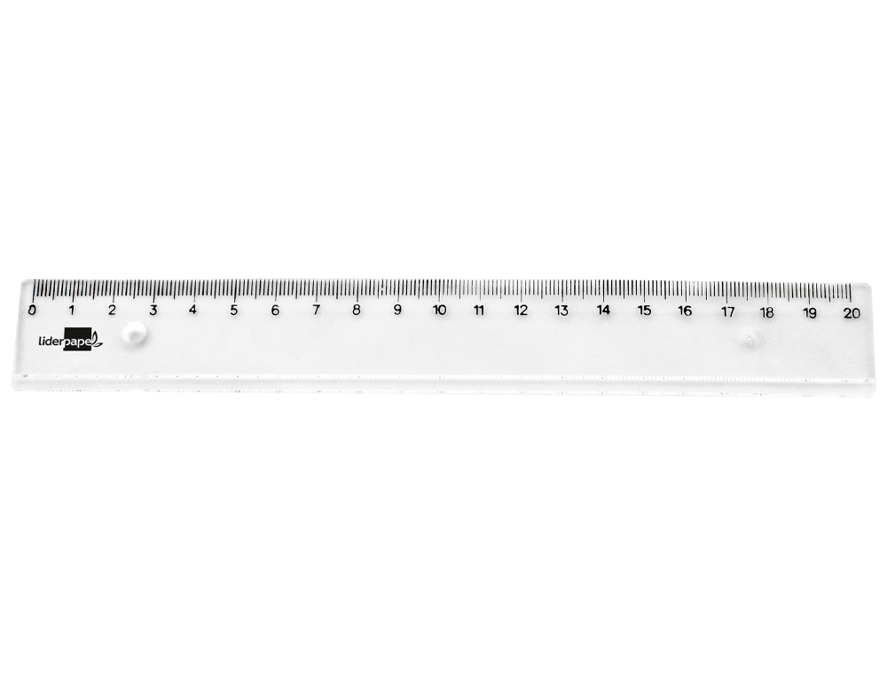 Régua Liderpapel - Plástico Transparente - 20 cm ( Imagem 3 de 3 ) - Preview