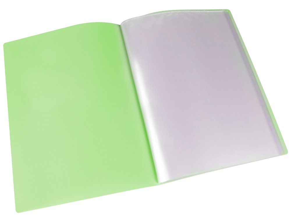 Capa catalogo liderpapel 20 bolsas polipropileno din a4 verde maca opaco ( Imagem 4 de 12 ) - Preview