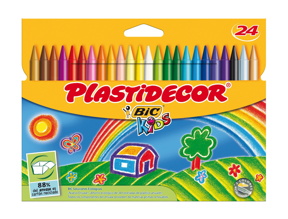 Lápis de Cera Plastidecor - Com 24 Lápis ( Imagem 2 de 2 ) - Preview