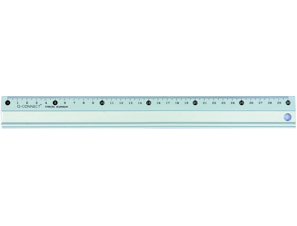 Regua metalica aluminio q-connect 30 cm ( Imagem 2 de 2 ) - Preview
