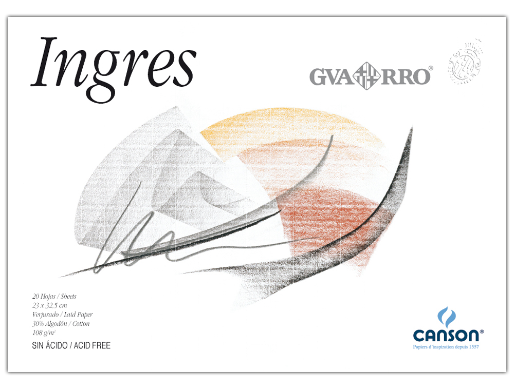 Bloco de desenho ingres 230x325mm 20 folhas 108 gr ( Imagem 2 de 2 ) - Preview