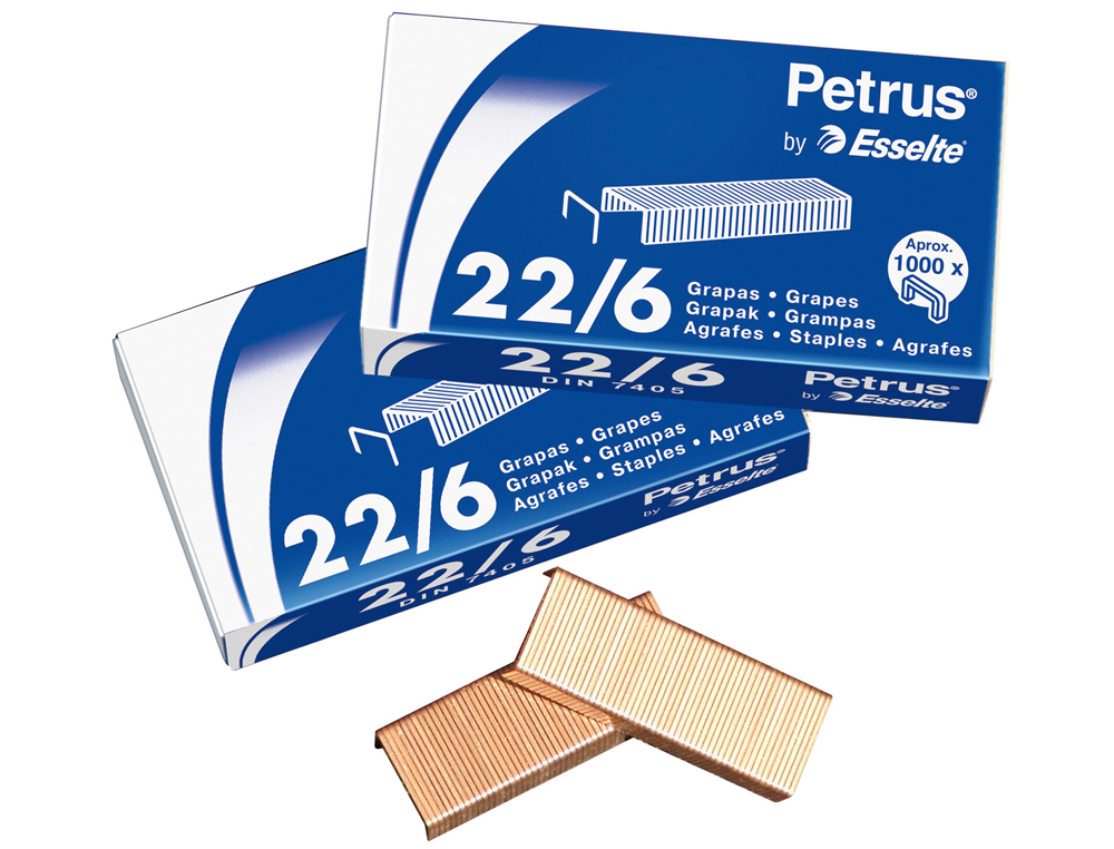 Agrafes petrus cobreado 26/6 caixa 5000 unidades ( Imagem 2 de 3 ) - Preview