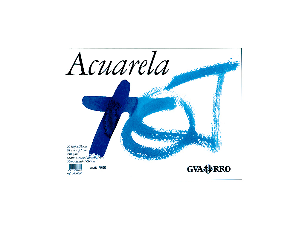 Bloco de desenho aguarela colado 230x325mm 20 folhas ( Imagem 3 de 6 ) - Preview