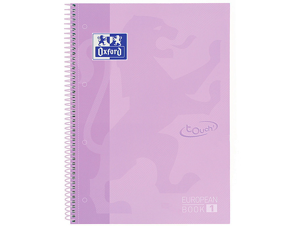 Caderno espiral oxford ebook 1 school touch te din a4+ 80 folhas quadricula 5 mm com margem malva pastel (5 unidades) ( Imagem 3 de 7 ) - Preview