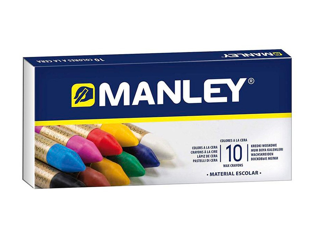 Lápis Cera Manley 10 Cores ( Imagem 2 de 6 ) - Preview