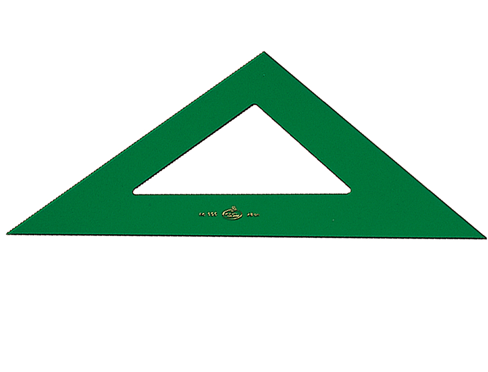Esquadro plastico especial 16 cm verde transparente ( Imagem 2 de 3 ) - Preview