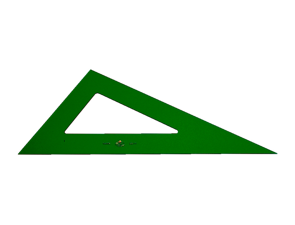 Esquadro plastico verde transp 21 cm ( Imagem 2 de 3 ) - Preview