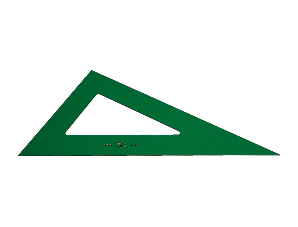 Esquadro plastico verde transp 25 cm ( Imagem 2 de 3 ) - Preview