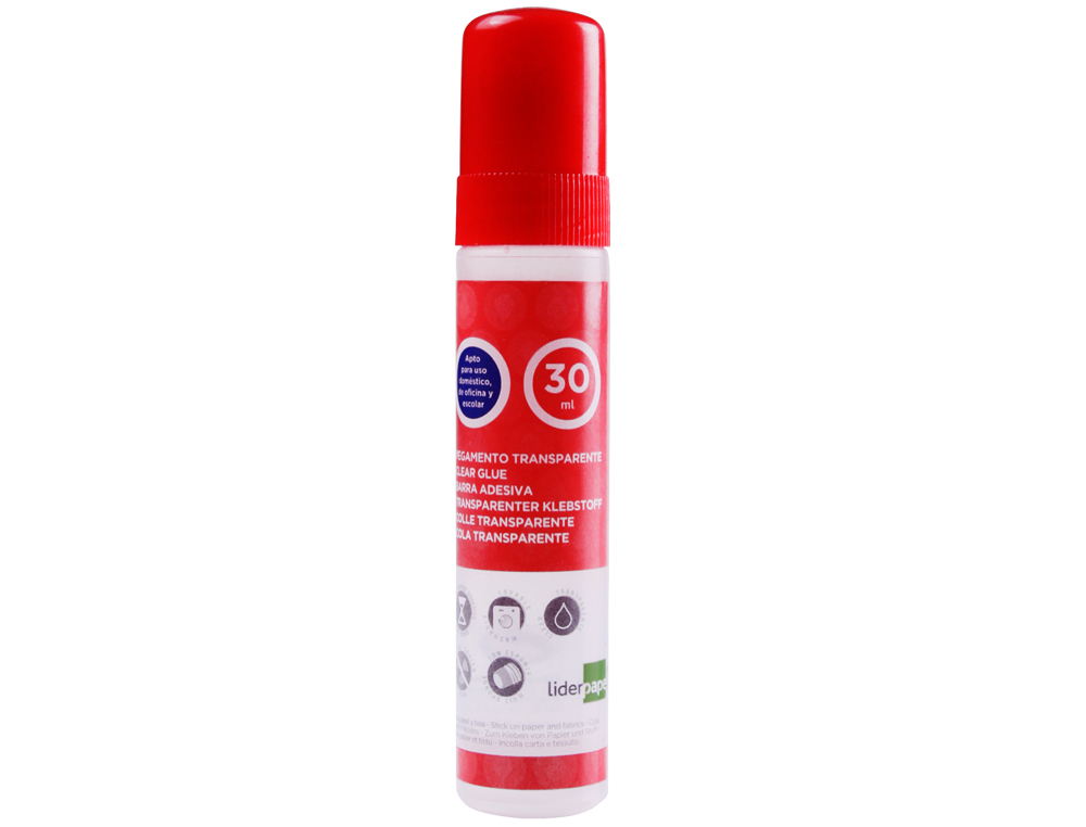 Pegamento transparente liderpapel para papel 30 ml ( Imagem 2 de 2 ) - Preview