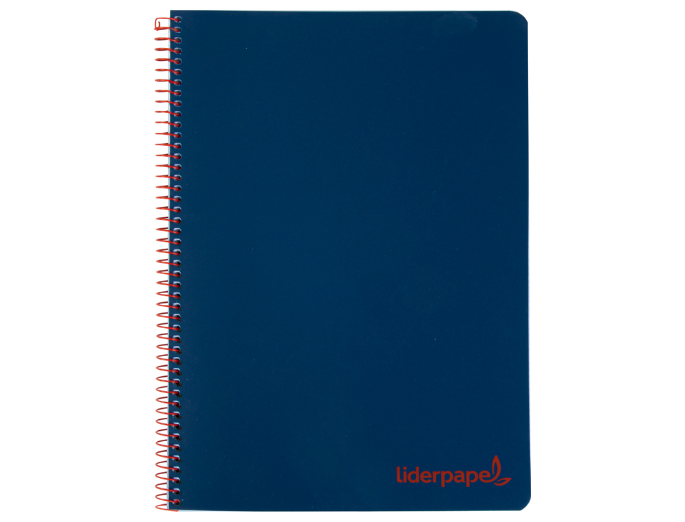 Caderno espiral liderpapel a4 wonder capa plastico 80f 90gr quadricula 4mm com margem azul marinho (5 unidades) ( Imagem 5 de 16 ) - Preview