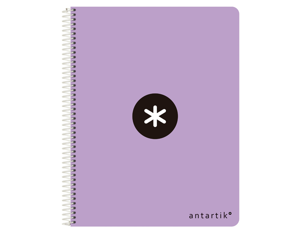Caderno espiral liderpapel din a4 antartik capa extradura 80 f 100 gr quadricula 5 mm com margem cor lilas ( Imagem 4 de 24 ) - Preview
