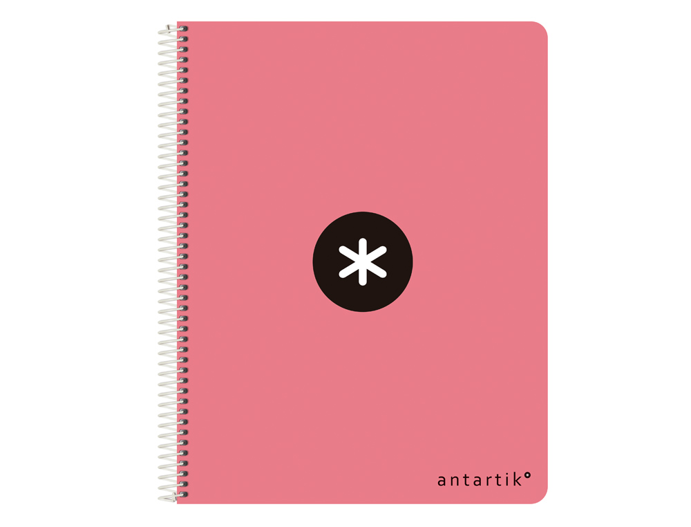 Caderno espiral liderpapel din a4 antartik capa extradura 80 f 100 gr quadricula 5 mm com margem cor coral ( Imagem 3 de 13 ) - Preview