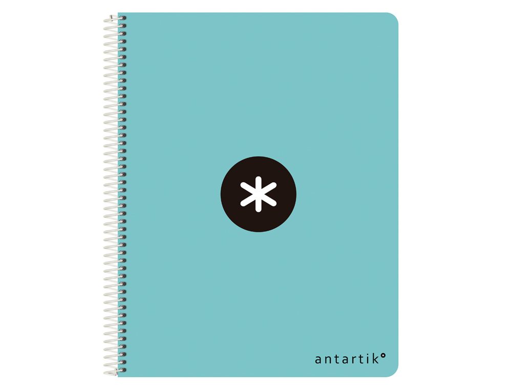 Caderno espiral liderpapel din a4 antartik capa extradura 80 f 100 gr quadricula 5 mm com margem cor menta ( Imagem 3 de 13 ) - Preview