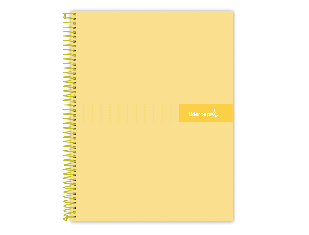 Caderno espiral liderpapel din a4 crafty capa forrada 120 f 90 gr quadricula 5mm 5 bandas de cores 4 furos cor amarelo ( Imagem 4 de 16 ) - Preview