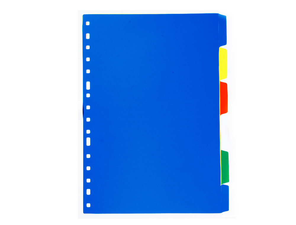 Separador liderpapel em plastico conjunto de 6 separadores folio 16 furos ( Imagem 5 de 14 ) - Preview