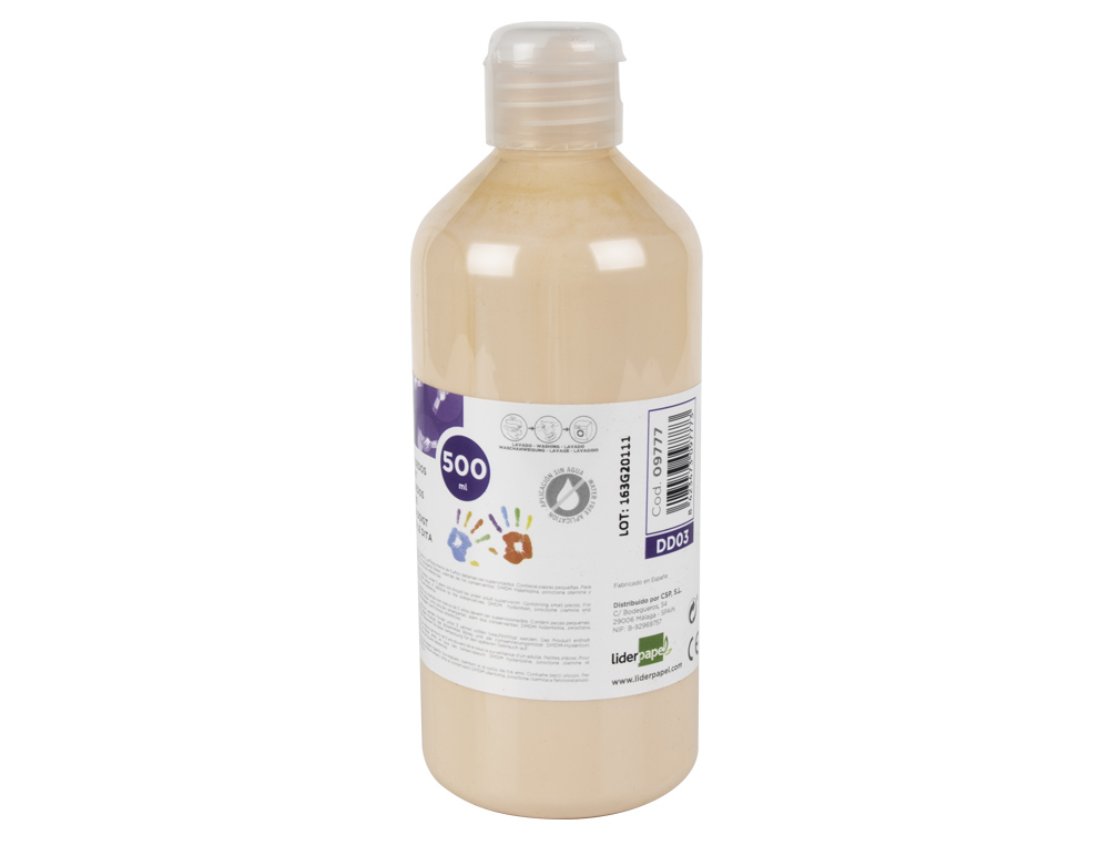 Pintura dedos liderpapel garrafa de 500 ml pele ( Imagem 4 de 5 ) - Preview